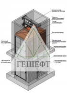 Шахтный подъемник на несущих направляющих